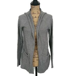 Life Is Good Open Front Gray Cardigan Sweater